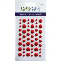 Eyelet Outlet - Enamel dots - Matte Red